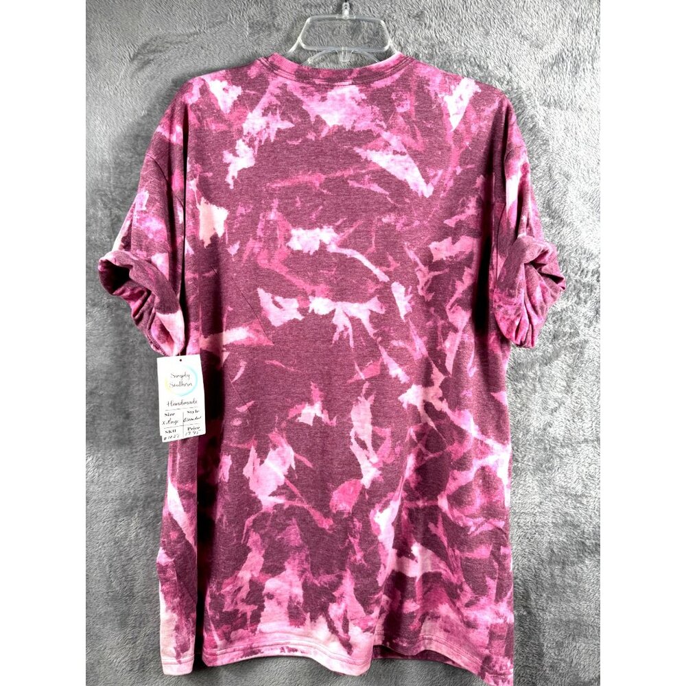 Gildan Womans Shirt Floral Tie-Dye Summer T-Shirt X-Large Beach Lake Vibes Top - Picture 7 of 7